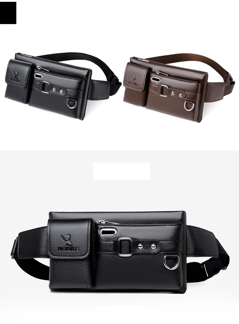 Borsa a tracolla Marsupio sportivo Marsupio multifunzionale per esterni Borsa per cellulare Borsa a tracolla in PU Marsupio da equitazione Uomo_voghion.com