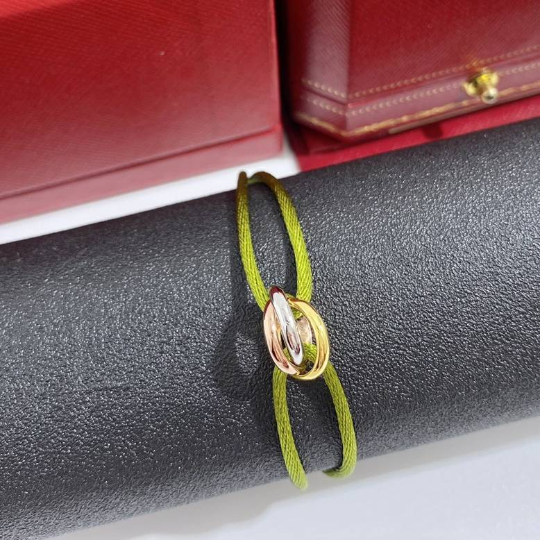Bracciale Trinity in acciaio inossidabile, bracciale a tre anelli, bracciale con cordino colorato, gioielli in argento sterling per gli amanti, prezzo all'ingrosso_voghion.com