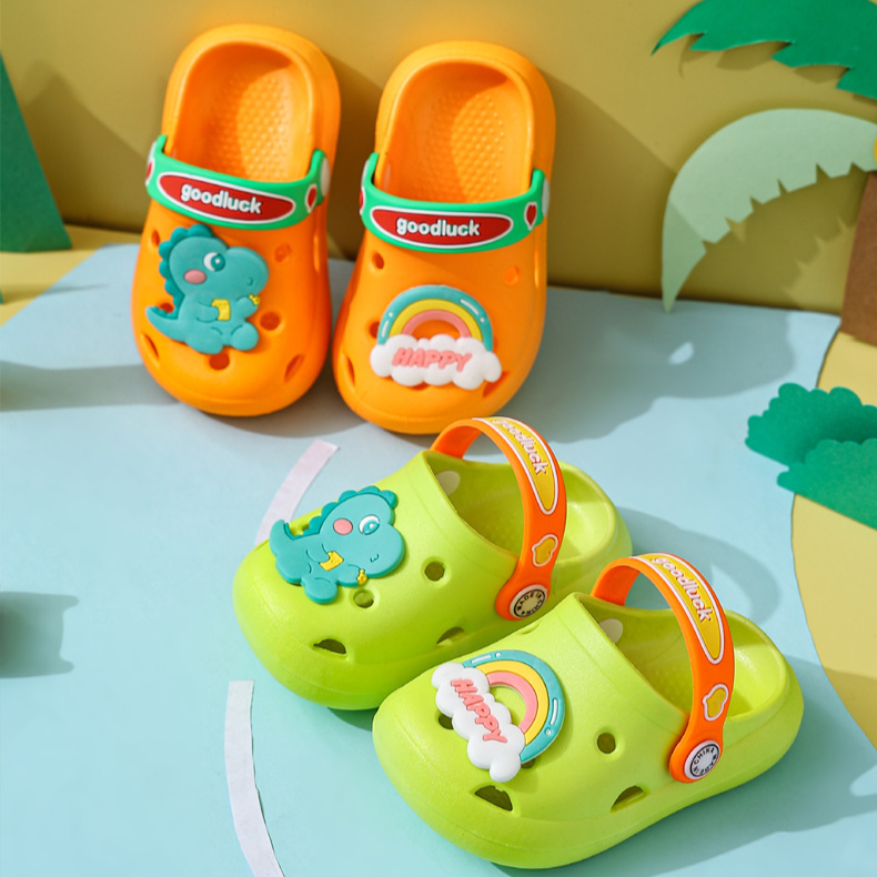 Sommerhausschuhe für Kinder für Mädchen, süße, weiche Sohle, rutschfeste Kindersandalen für Kleinkinder, Säuglinge und junge Kinder, Lochschuhe für Jungen_voghion.com
