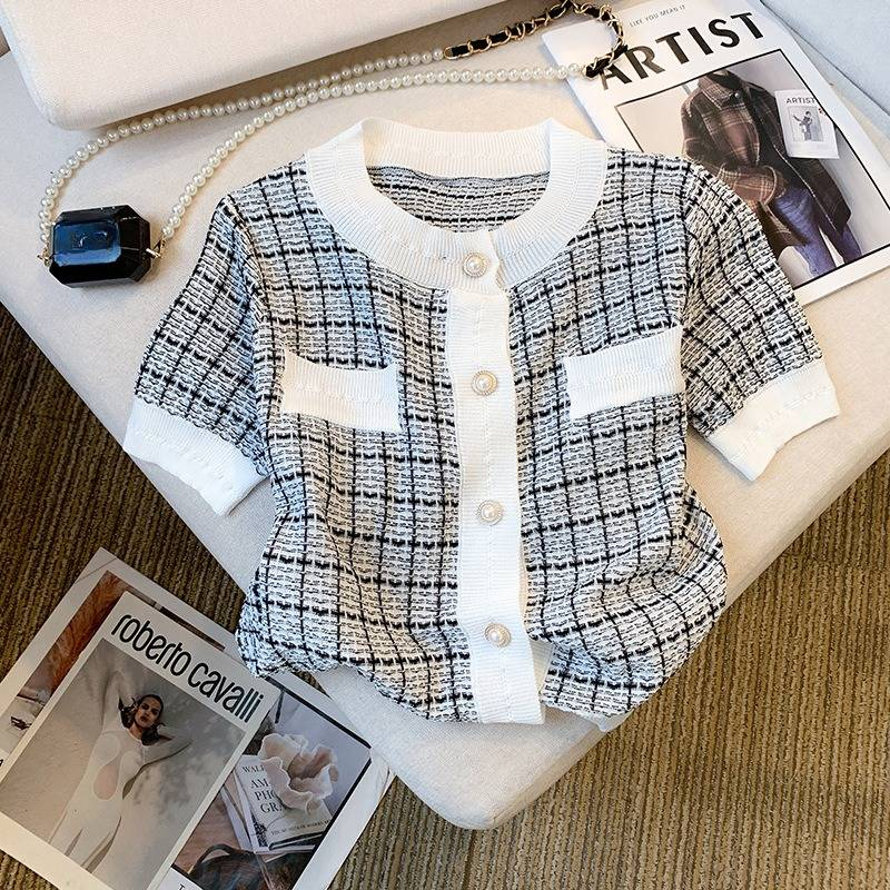 Women's Clothing New Summer And Autumn Design Temperament Slim Ice Silk Knitted Tops_voghion.com