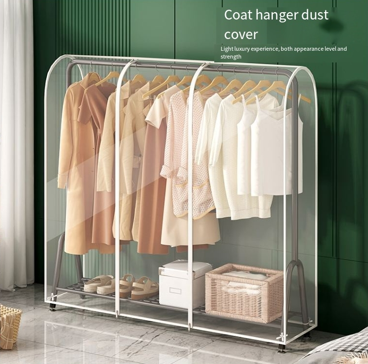 Kledinghanger Stofhoes Staande Volledig Transparante Kledingstofzak Slaapkamer Waterdichte Stofdichte Jas Opberghoes Kleding Droogrek_voghion.com