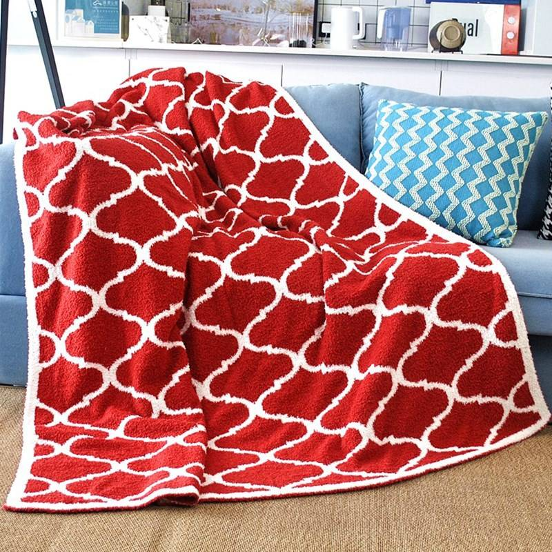 Extra dicke Winterdecke, doppelseitig, Fleece, stricken, weich, warm, für Sofa, Nickerchen, Geschenke_voghion.com