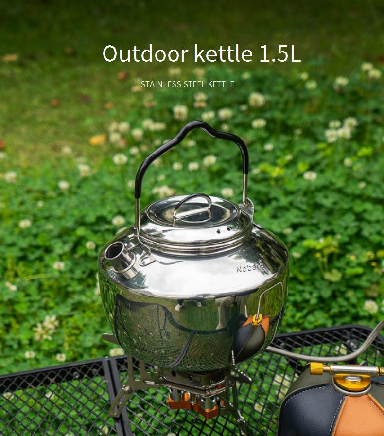 1,5-l-Camping-Wasserflasche aus Edelstahl – 304 lebensmittelecht und auslaufsicher – tragbarer Tee-/Kaffeekessel für den Außenbereich für Wanderpicknicks und Roadtrips_voghion.com