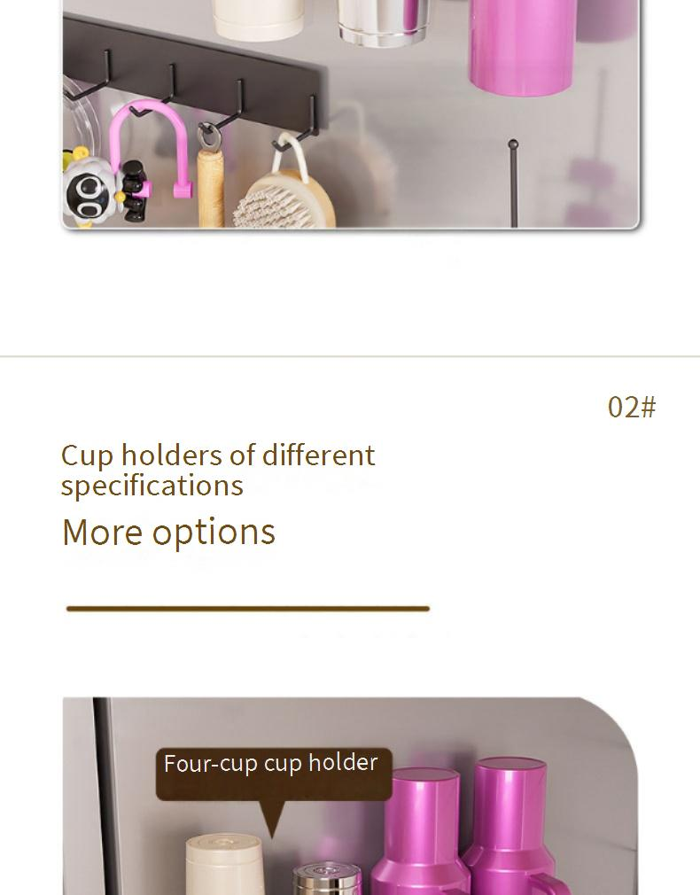 Family Organizer Cup Holder New Modular Magnetic Cup Holder Refrigerator Side Storage Rack_voghion.com