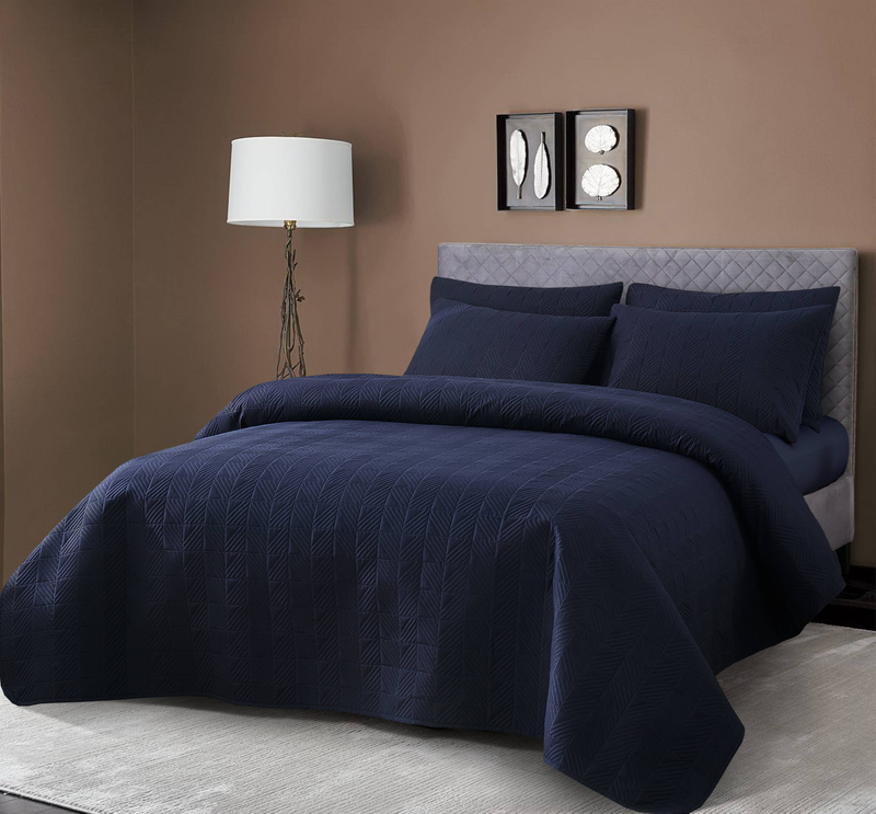 CG36 Bettbezug-Set mit geraden Kanten, quadratisch, geeignet für Schlafzimmer und Wohnzimmer (1 x Tagesdecke + 2 x Kissenbezüge, ohne Bettdecken- oder Kissenkern)_voghion.com