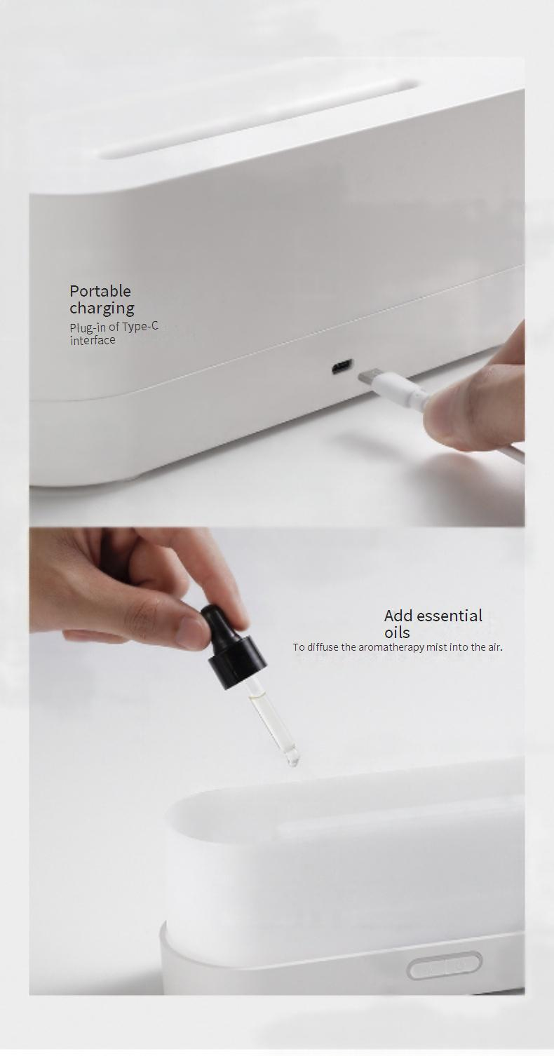 7-Color LED Flame Aroma Diffuser & Humidifier With USB, Quiet Operation, Auto Shut-Off, 8H Timer For Home, Office, Spa_voghion.com