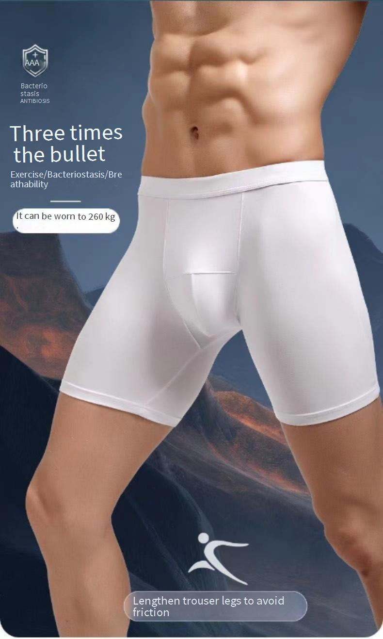 Men's Extended Size Anti-Chafing Sports Underwear - Breathable Mesh Quick-Dry Boxer Briefs For Running & Gym_voghion.com