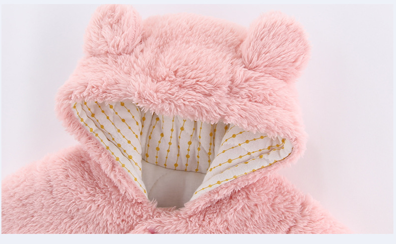 Conjunto de invierno para madre e hijos: mono con capucha y forro polar para recién nacidos y bebés (0-12 meses). Mono unisex suave con botones a presión, seguridad de primera clase._voghion.com