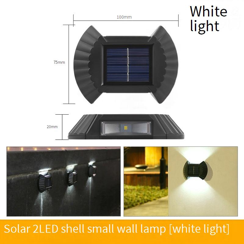 Solarne lampy ścienne, wodoodporne, zewnętrzne, oświetlenie ogrodowe, oświetlenie krajobrazu z oświetleniem góra-dół do patio_voghion.com