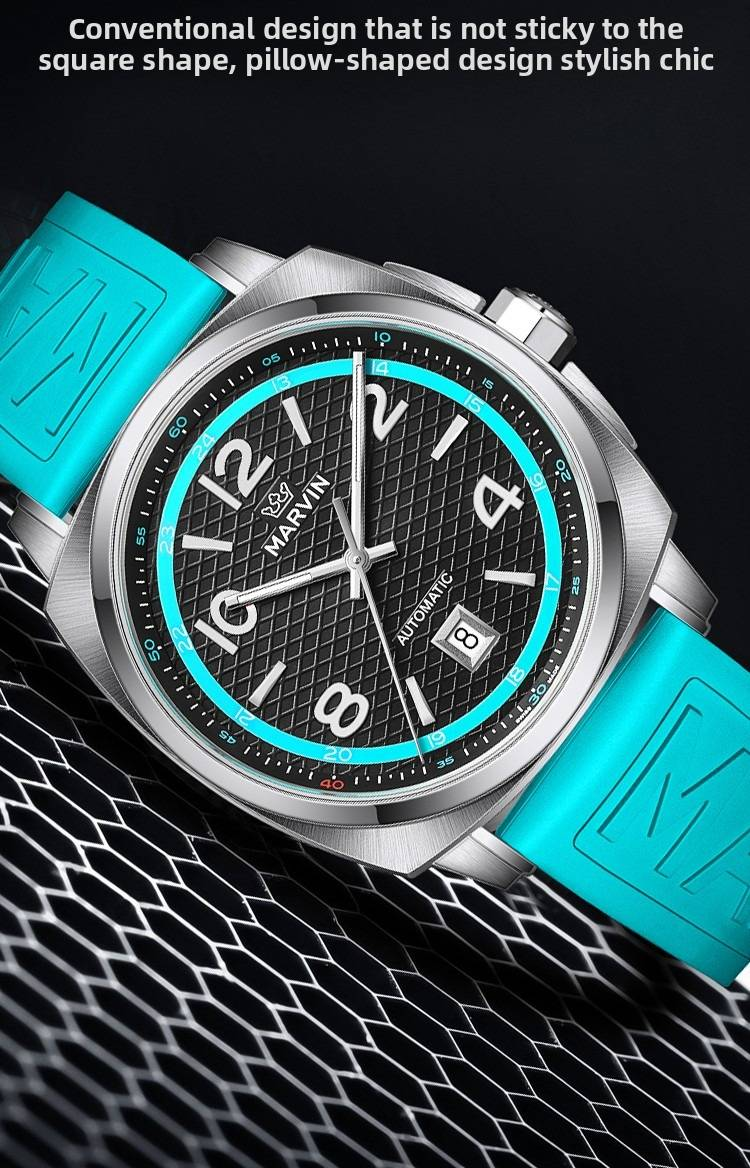 Marvin Watch: Malton Cushion Lässige, stilvolle automatische Herrenuhr_voghion.com