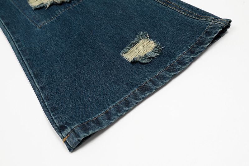 Washed Distressed Cargo Jeans Straight-Leg Men's Street Style American Long Vibe Loose Casual Wide-Leg Dad Pants_voghion.com