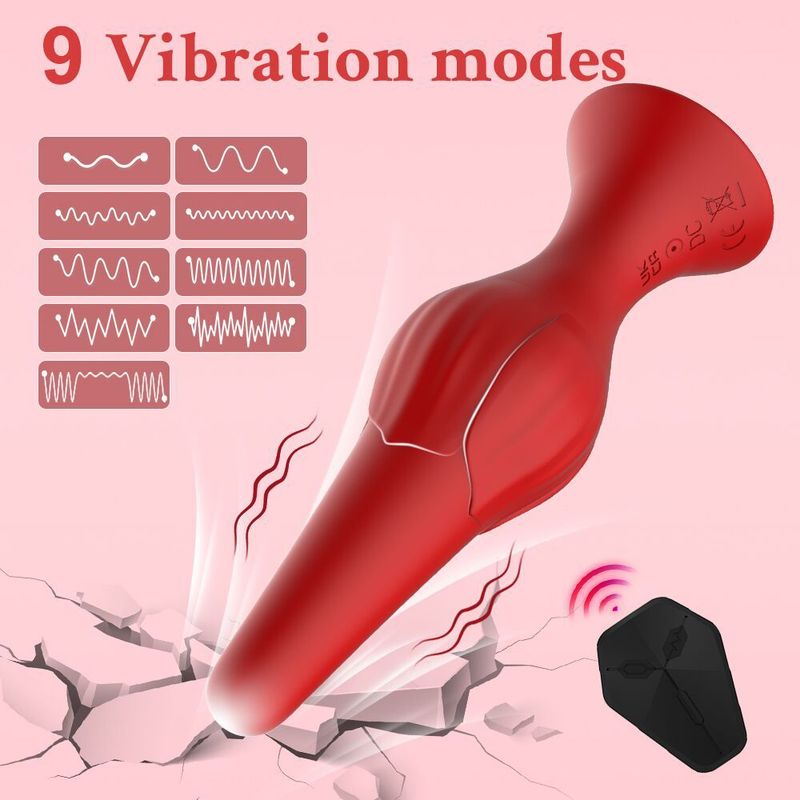 App Rose Analplug 9 Frequenz Vibration drahtlose Fernbedienung Lademassagegerät Anal Masturbator Produkte für Erwachsene_voghion.com