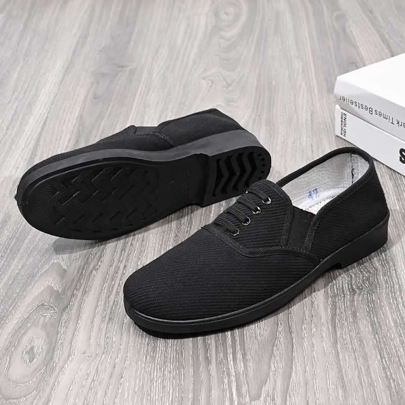 Mocassini Beijing da uomo, bassi, in tessuto, neri, antiusura, per hotel, Euro Step 87_voghion.com
