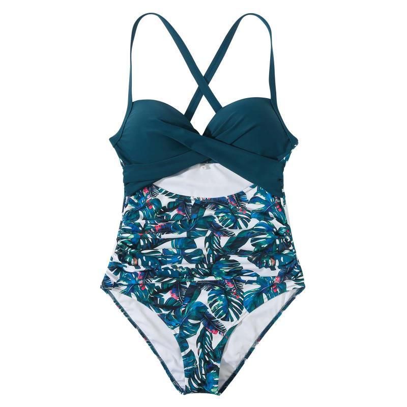 Maillot de bain une pièce sexy ajouré pour femme, push-up, grande et petite poitrine, amincissant, croisé devant, pour femmes_voghion.com