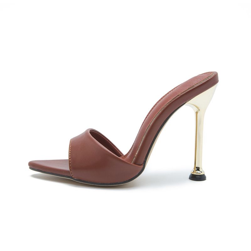 New Pointy Electroplated High Heel Sandals_voghion.com