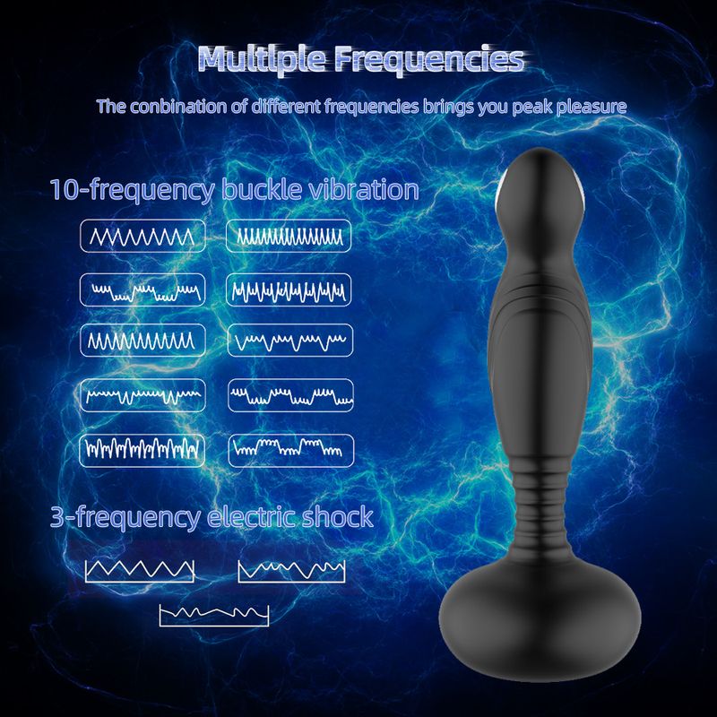 Elektrische Schock Anal Plug 10 Frequenz Vibration 3 Frequenz Elektrische Schock Drahtlose Fernbedienung Anal Stimulation Massager Erwachsene Produkte_voghion.com