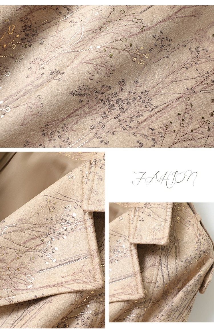 Giacca a vento lunga sopra il ginocchio con stampa moda temperamento nuovo stile autunnale da donna 6791_voghion.com