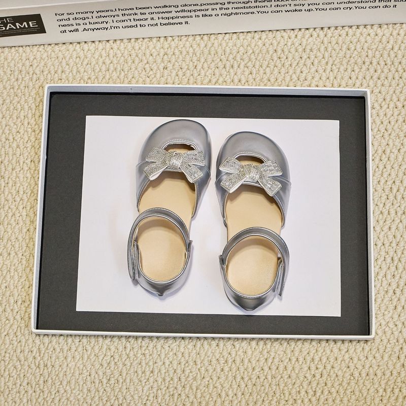 Sandali con paillettes stile coreano alla moda, con suola morbida, per bambine, estate 2025, nuovi, con punta chiusa_voghion.com