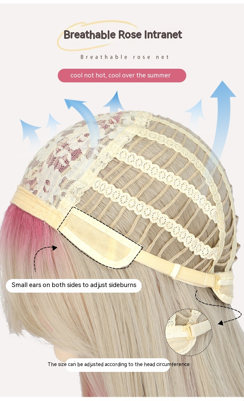 2024 Neue Perücke Damen Langes Haar Ganzkopf-Set Modische Große Welle Langes Lockiges Haar Natürliches Mittellanges Haar Simulation Ganzkopf-Set_voghion.com