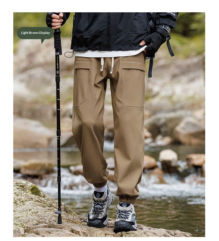 001 Veste d'hiver décontractée et chaude softshell doublée polaire style montagne pour le travail, idéale pour les sports de plein air, pour hommes, femmes et couples._voghion.com