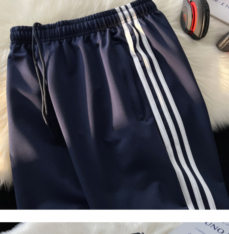 Spodnie sportowe męskie granatowe Two Bar Group Junior High School Szkoła średnia Szkoła podstawowa Uczniowie Two Bar School Uniform Pants_voghion.com