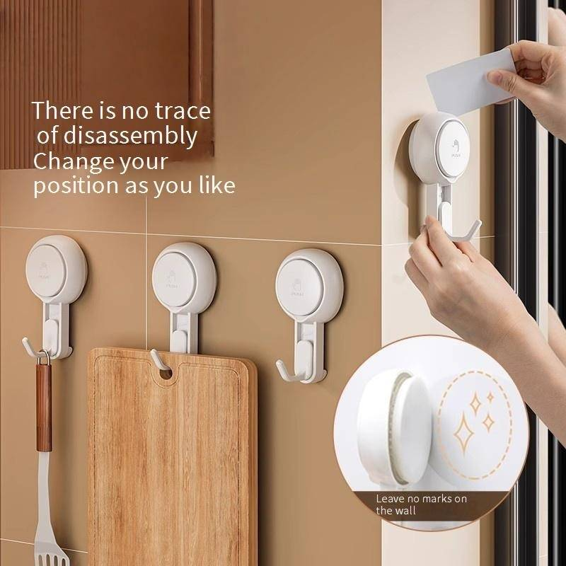 Strong Suction Cup Hooks - No Drill & Damage-Free (Holds Up To 5kg For Bathroom/Kitchen) - Waterproof & Reusable Adhesive Wall Hooks_voghion.com