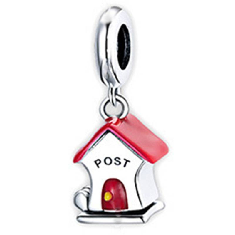 Ciondolo in lega di patatine fritte alla fragola rossa, coccinella, braccialetto di perline, accessori fai da te_voghion.com