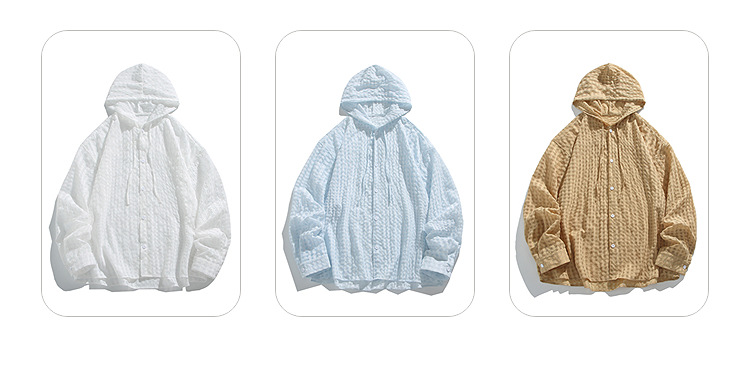 Men's UV Protection Lightweight Hooded Shirt - Quick Dry, Breathable Fabric For Summer Outdoor Activities (White, Blue, Turmeric) S-3XL_voghion.com