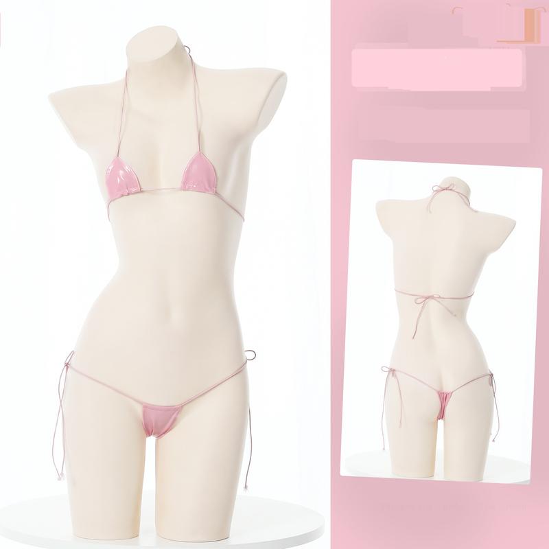 Body seductor para juegos de rol: mono elástico de látex con aberturas para mujer_voghion.com