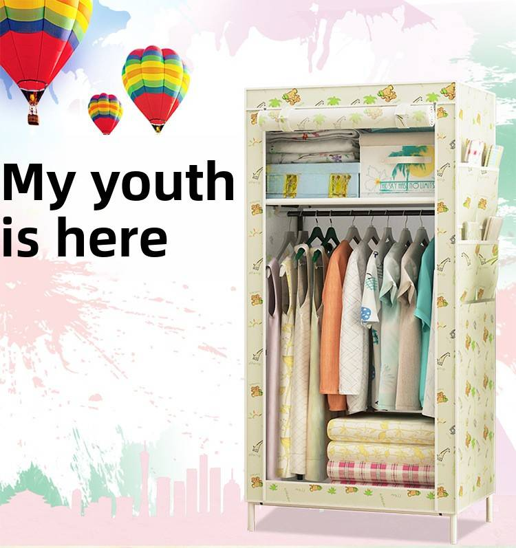 Portable Wardrobe Closet – Foldable 70 Series Steel Frame & Fabric Storage (70×45×150cm, Modern Design, 12 Color Options, Easy Assembly)_voghion.com