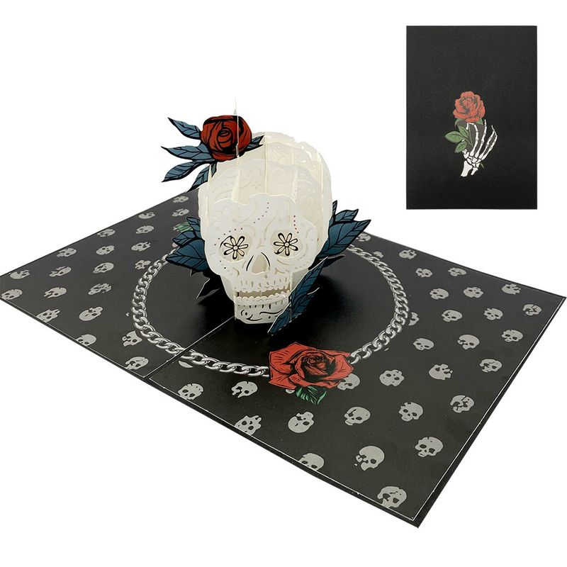 Halloween 3D Pop-Up Greeting Cards With Glitter & Foil – Pumpkin Skull Witch & Scarecrow Designs – Premium Laser-Cut Party Invitations For Spooky_voghion.com