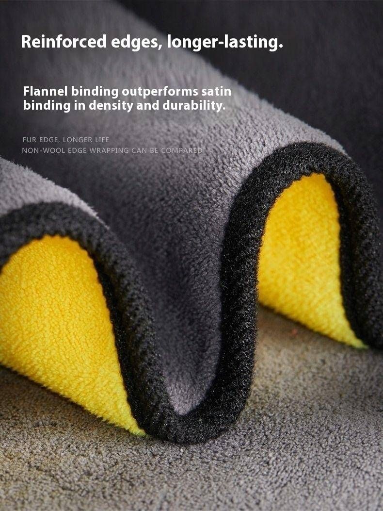 Coral Velvet Autoreinigungstücher – Super saugfähiges, doppelseitiges, verdicktes Mikrofasertuch zum Reinigen, Waschen und Polieren von Autos_voghion.com