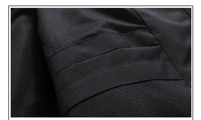 Wasserdichte und winddichte Herrenjacke mit Kapuze – Leichte Outdoor-Wanderjacke für Bergsteigen und den Alltag (Schwarz/Dunkelgrau, M-5XL)_voghion.com