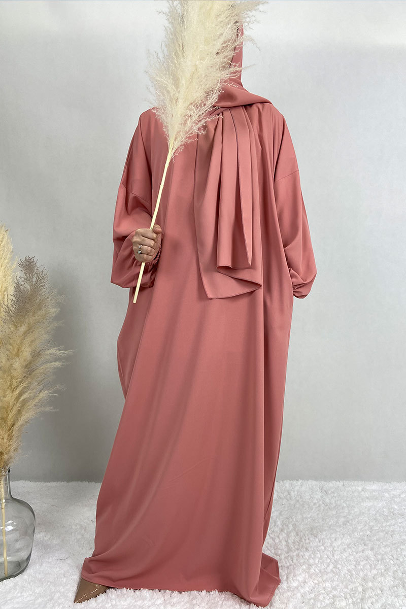 Malaysisches Damen-Kaftan-Kleid im Nahen Osten, Dubai, türkisch, mit Kapuze, langes Kleid_voghion.com