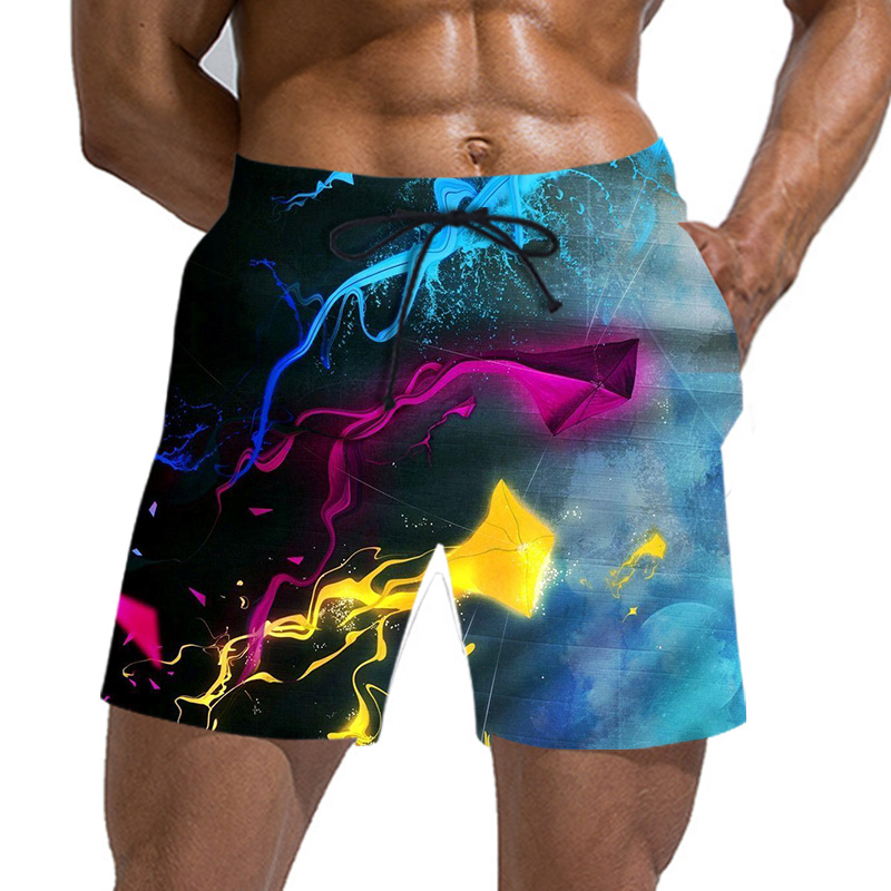Pantalones cortos de verano 2023 para hombre, moda 3D, para surfear, playa, informales, de secado rápido, deportivos_voghion.com