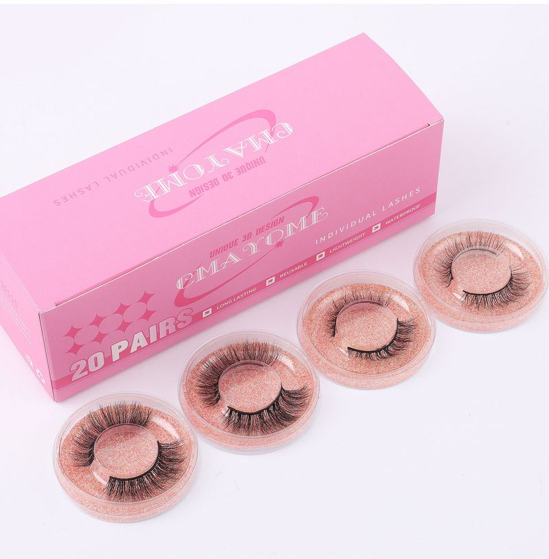 False Eyelashes 20 Boxes A Pair Of Natural Thick Curled False Eyelashes Full Exaggerated Festival Party Eyelashes_voghion.com