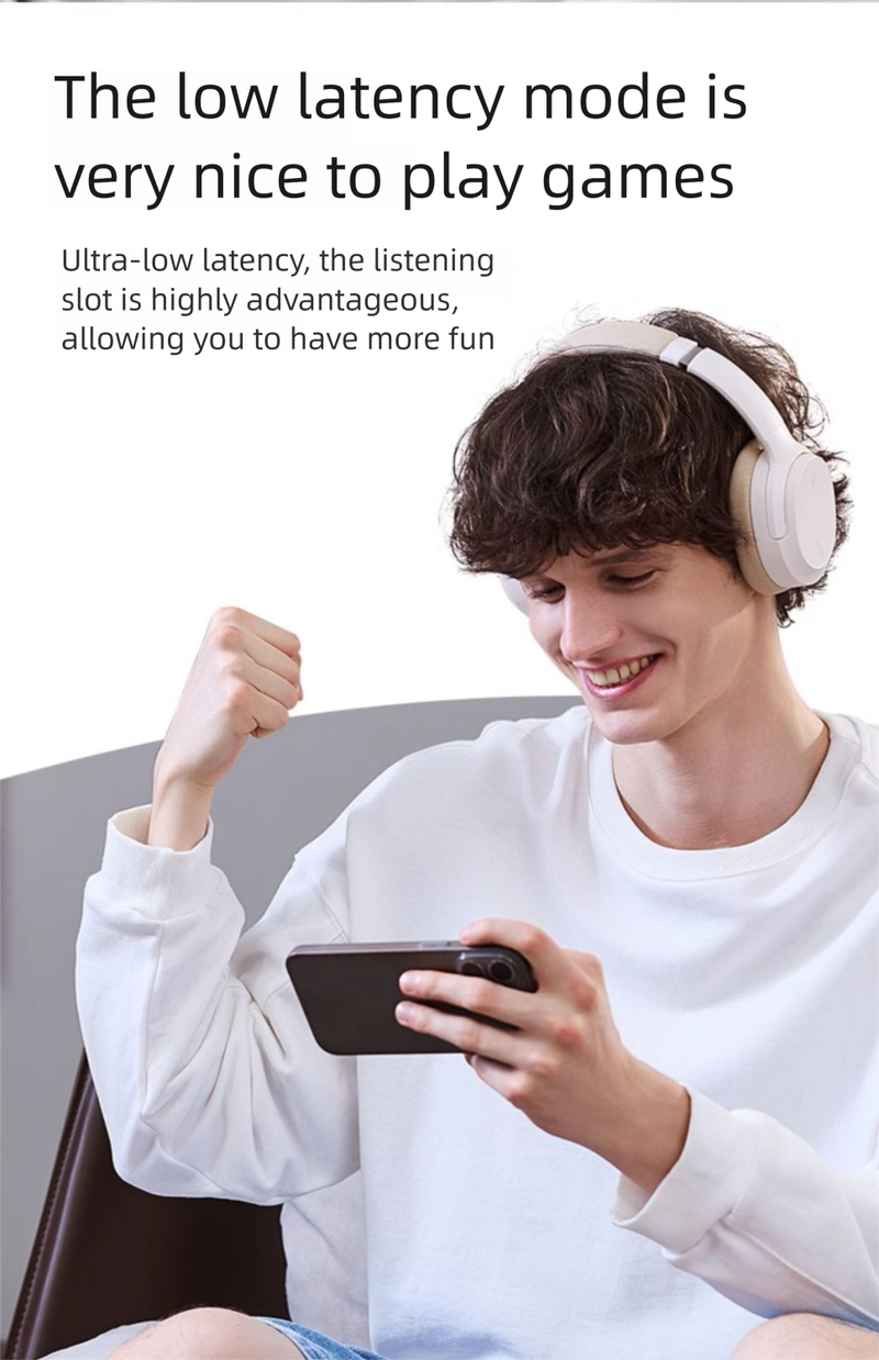 Siberia Feather DM02 Bluetooth Noise Cancelling Headphones Over-Ear Wireless Computer Gaming Headset Study Dedicated_voghion.com