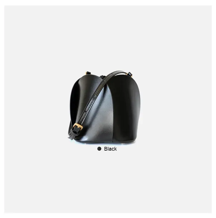 UBELLIN Mini borsa a secchiello da donna in vera pelle, borsa a tracolla da donna, borsa a forma di fiore, borsa a mano Y, borsetta 250107_voghion.com
