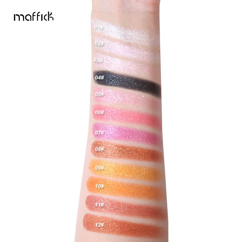 Lidschatten & Liner Kombination MAFFICK Jelly Eyeshadow Palette mit feinem Puder und perlmuttartigem Glitzer-Lidschatten-Rouge_voghion.com