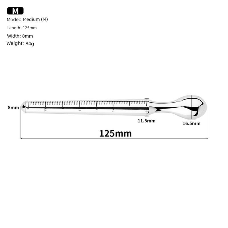 Sexy Smooth Stainless Steel With Scale Horse Eye Stick Novice White Open Urethral Expansion Masturbation Device Male And_voghion.com