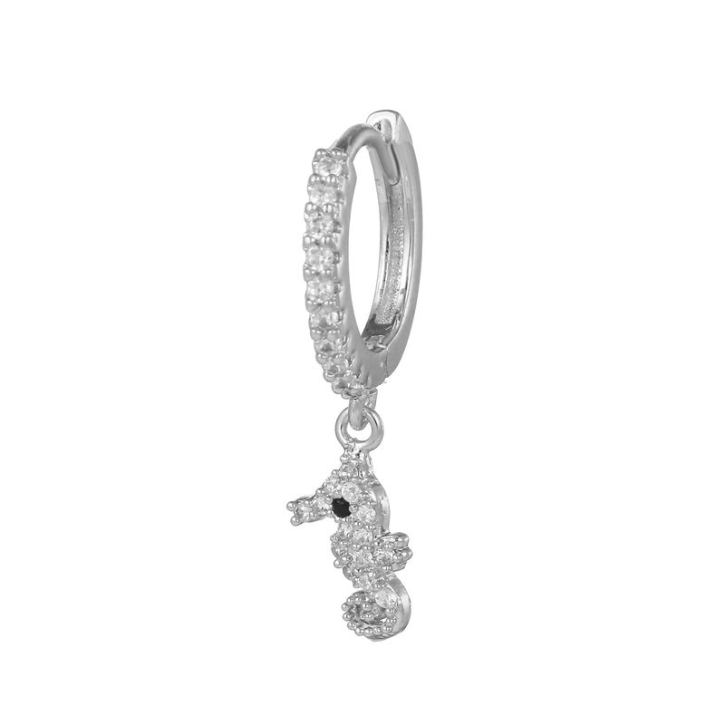 Orecchini a forma di cuore in zircone con temperamento leggero e lussuoso per le donne, orecchini di design di nicchia con orsetto dolce e carino, orecchini semplici con fibbie per le orecchie_voghion.com