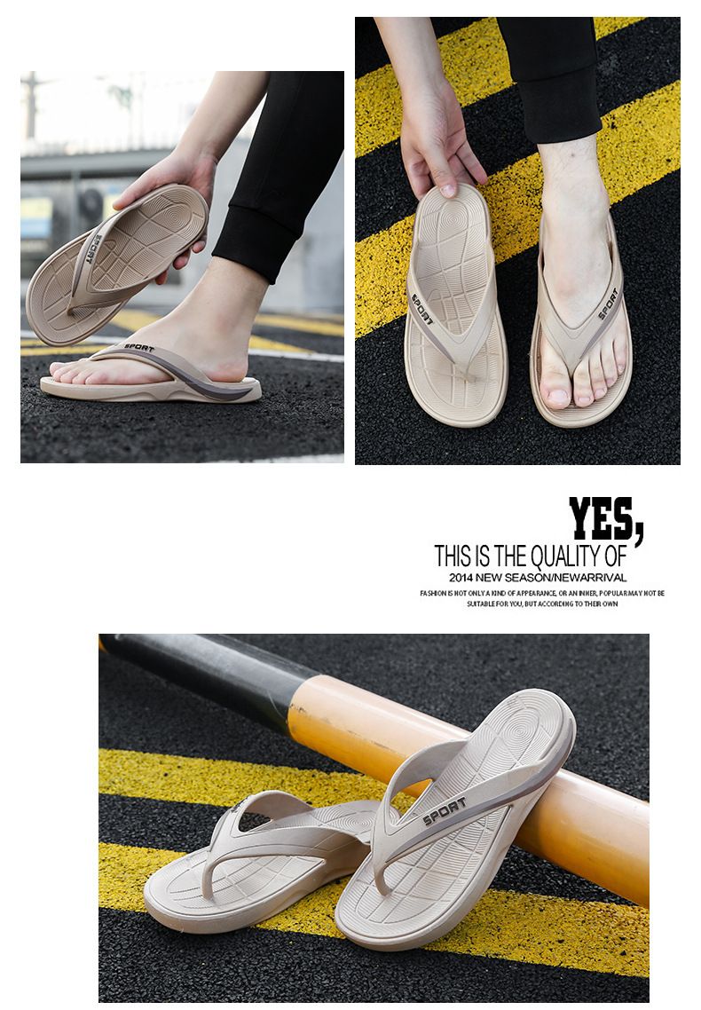 Modische Flip-Flops für Herren, Sommer, trendige Outdoor-Flip-Flops, Outdoor-Freizeit, rutschfeste Strandsandalen_voghion.com