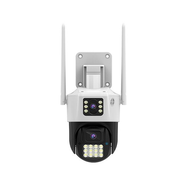 Telecamera wireless con doppio schermo e obiettivo, telecomando mobile, 360 gradi, senza angoli morti, monitor per esterni, per la casa_voghion.com