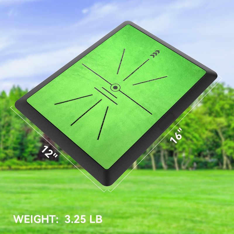 New Golf Ball Track Strike Practice Rubber Bottom Dual Color Pad_voghion.com