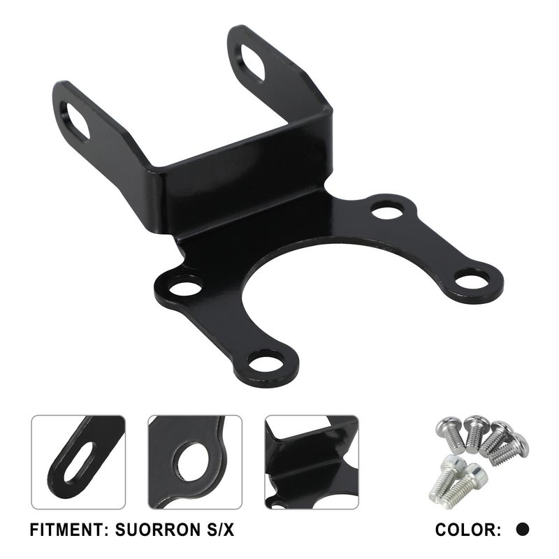 Motorfiets koplamp montagebeugel - Robuuste verstelbare lamphouder voor X/S-serie motoren - Duurzame zwarte poedercoating_voghion.com