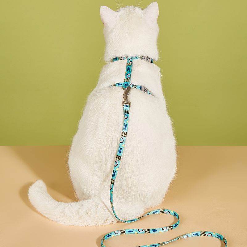 Anti-Escape Outdoor Convenient Comfortable Leash I-Shaped Adjustable Cat Traction Rope_voghion.com