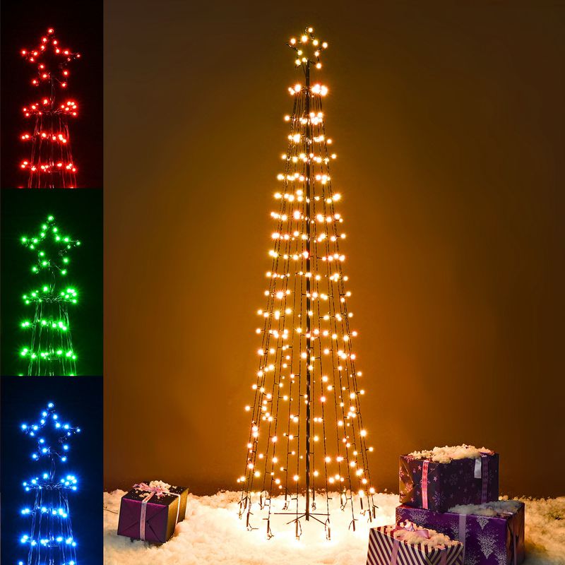 5 Ft Cone Christmas Tree with Light_voghion.com