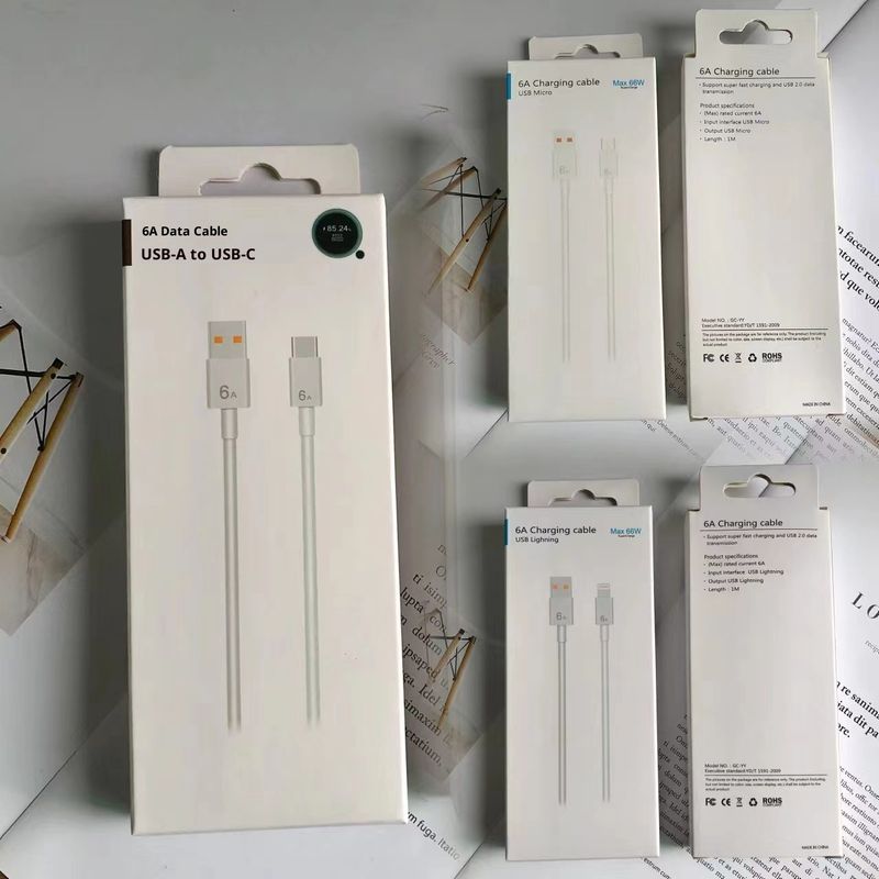 Câble de données USB Digitex 6A ultra-rapide compatible avec les téléphones Android et Huawei Type-C_voghion.com