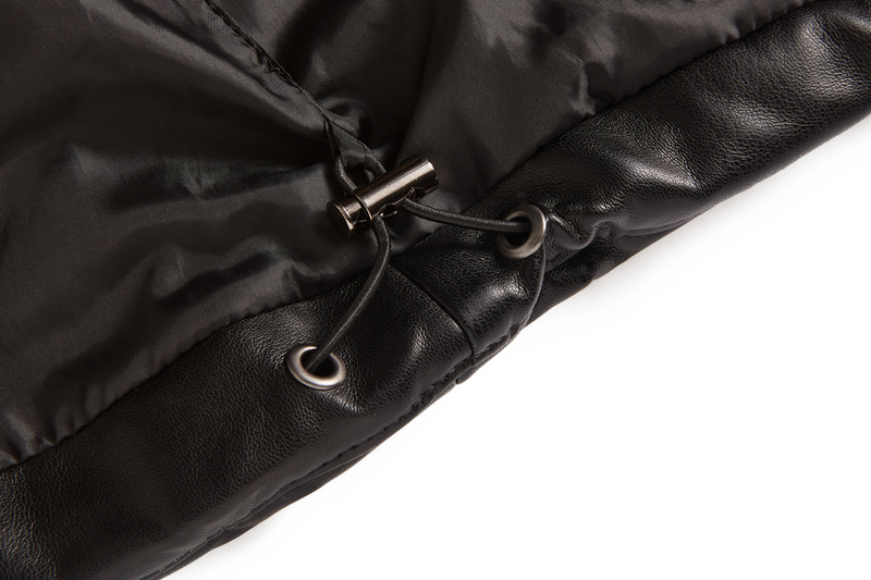 Gilet in pelle da donna per giacca imbottita con cerniera in cotone con clip senza maniche_voghion.com