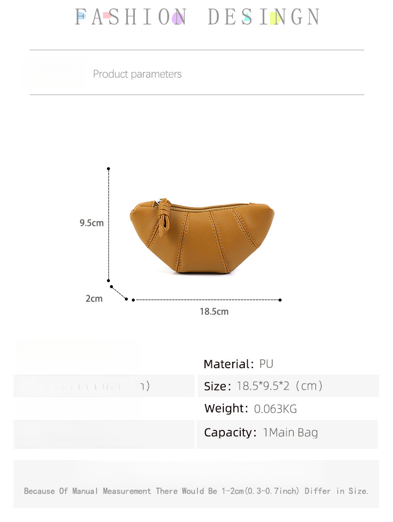2024 Mini Bull Horn Bun Minimalist and Unique Texture Dumpling Bun Large Capacity Zero Wallet Instagram Women's Cute and Fashionable Zero Wallet_voghion.com